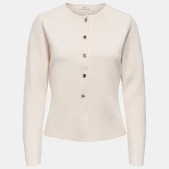 Cardigan maille fine col rond prime life boutons dorés Femme JDY