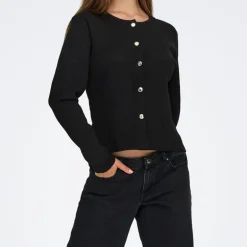 Cardigan maille fine col rond prime life boutons dorés Femme JDY