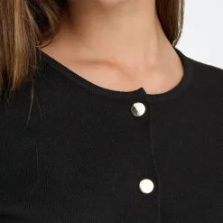 Cardigan maille fine col rond prime life boutons dorés Femme JDY