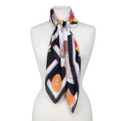 Carré toucher soie imprimé costume d'époque 90x90cm Femme TORRENTE