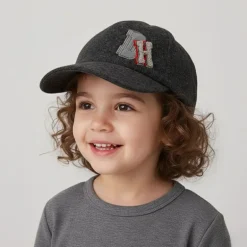 Casquette feutrée avec logo stylisé fausse fourrure et brodé Enfant DANIEL HECHTER