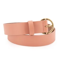 Ceinture cuir rose fermeture doré Femme DOCKERS