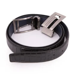 Ceinture réversible cuir vachette double boucles Homme BILL TORNADE