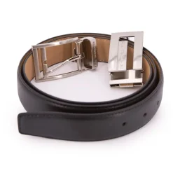 Ceinture réversible cuir vachette double boucles Homme BILL TORNADE