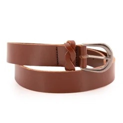 Ceinture tout cuir boucle argentée Femme DOCKERS