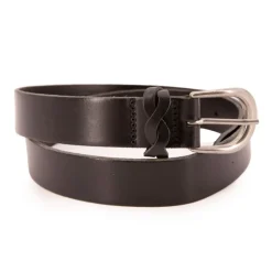 Ceinture tout cuir boucle argentée Femme DOCKERS