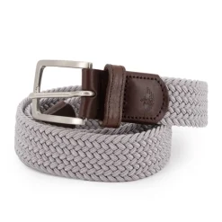 Ceinture tressée cuir avec boucle argenté Homme DOCKERS