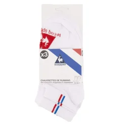 Chaussette de running lot de 3 paires blanches Femme LE COQ SPORTIF