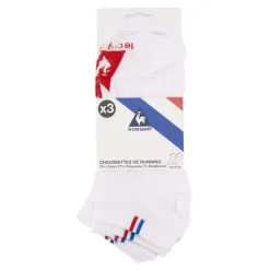 Chaussettes de running lot de 3 paires noires Homme LE COQ SPORTIF