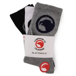 Chaussettes de tennis label lot de 3 Mixte COMPAGNIE DE CALIFORNIE