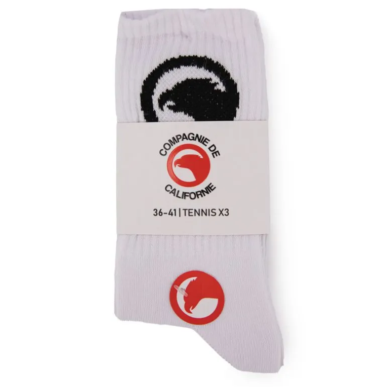 Chaussettes de tennis label lot de 3 Mixte COMPAGNIE DE CALIFORNIE