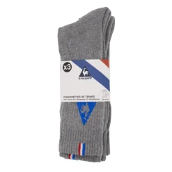 Chaussettes de tennis lot de 3 paires blanches Homme LE COQ SPORTIF