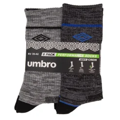 Chaussettes lot de 6 crew t39-46 Homme UMBRO