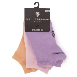 Chaussettes lot de 3 socquettes pastel Femme BILL TORNADE