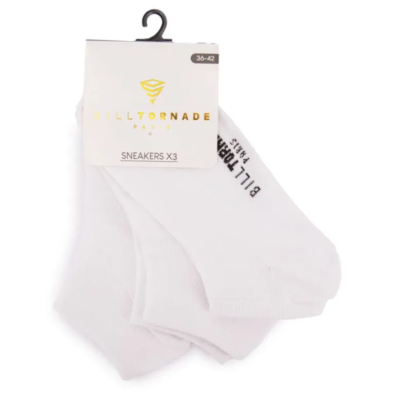 Chaussettes socquettes x3 uni Homme BILL TORNADE