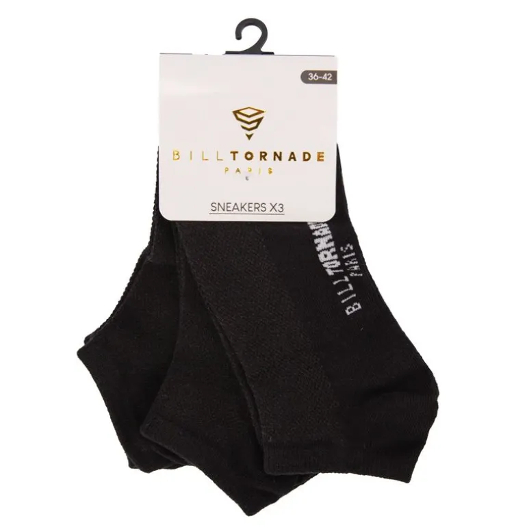 Chaussettes socquettes x3 uni Homme BILL TORNADE