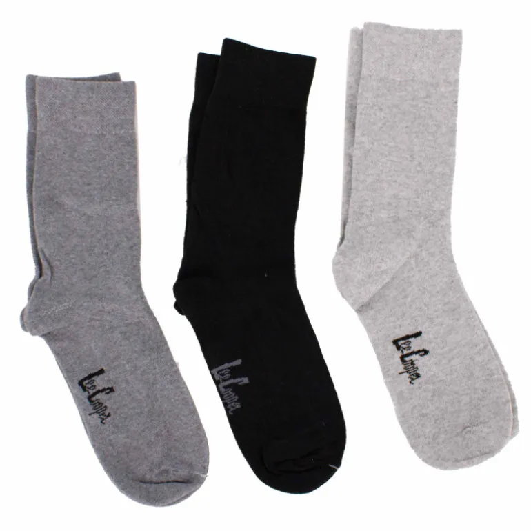 Chaussettes unies lot x3 coton stretch Femme LEE COOPER