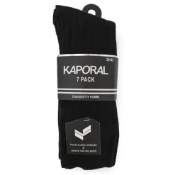 Chaussettes ville en maille cotelé lot de 7 paires Homme KAPORAL