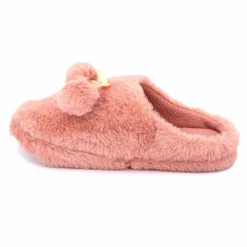 Chaussons fausse fourrure pompon antidérapant Claire Femme ETINCELLE