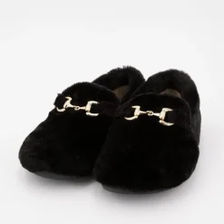 Chaussons moutonnés couleur unie à enfiler Femme BONADONA