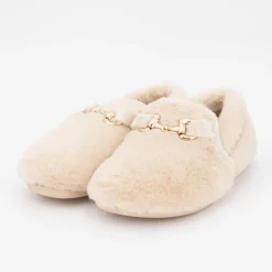 Chaussons moutonnés couleur unie à enfiler Femme BONADONA