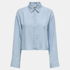Chemise à boutons dos nu bleu clair Femme ONLY