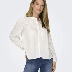 Chemise blanche manches longues dentelle Femme JDY