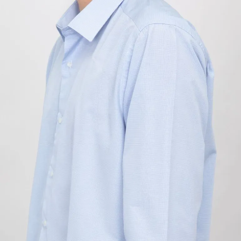 Chemise bleu ciel texturée coton Homme BILL TORNADE