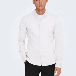 Chemise classique robin coton slim fit Homme ONLY AND SONS