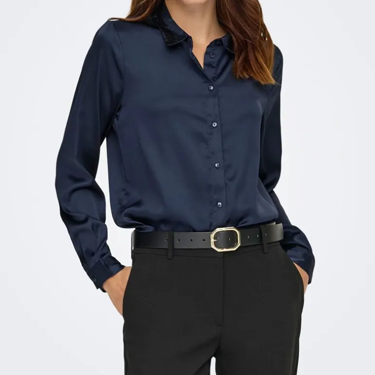 Chemise col à sequins fifi effet satiné regular Femme JDY