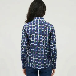 Chemise col avec ruban à nouer imprimé graphique malijai Femme LES TROPEZIENNES PAR M.BELARBI