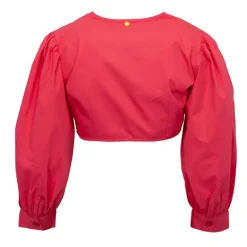 Chemise crop karo décolleté V couleur unie Femme ANTIK BATIK