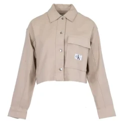 Chemise denim crop beige Femme CALVIN KLEIN