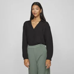 Chemise Domira col v black beauty Femme VILA