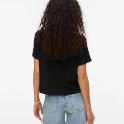 Chemise légère easy noire à poches Femme VERO MODA