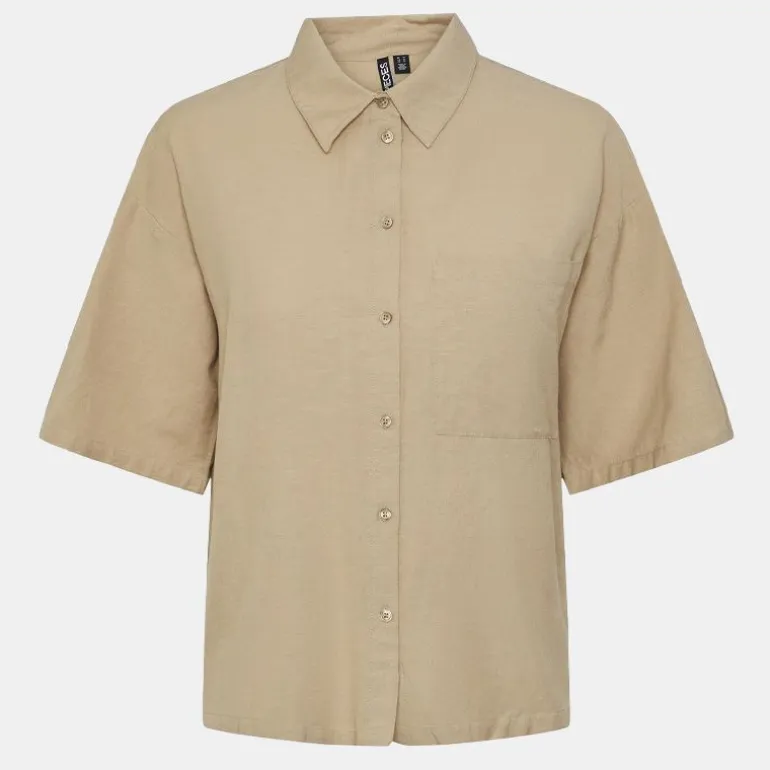 Chemise manches courtes uni Femme PIECES