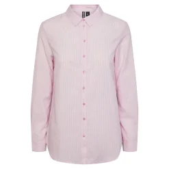 Chemise manches longues à rayures Femme PIECES