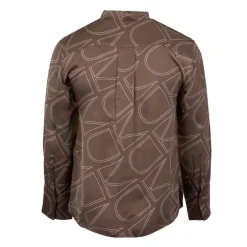 Chemise marron effet satiné légère avec logo Femme CALVIN KLEIN