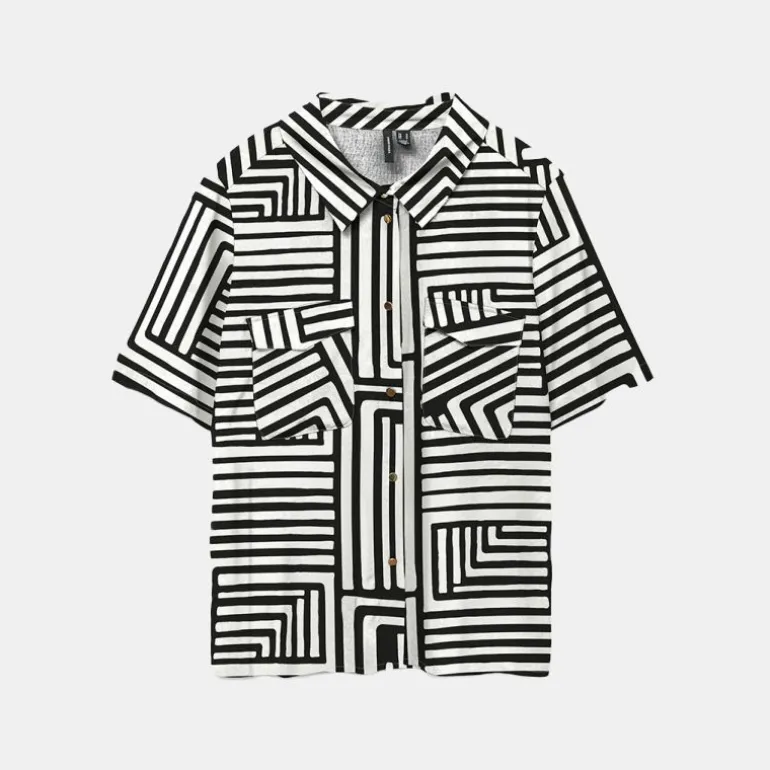 Chemise noire pernille imprimé graphique Femme VERO MODA