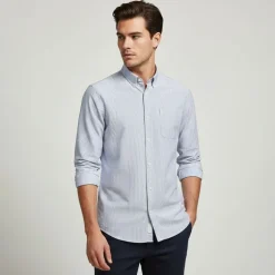 Chemise slim fit infinity oxford à rayures Homme JACK & JONES