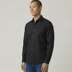 Chemise unie black umb001 reg Homme UMBERTO