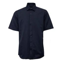 Chemise unie mc regular noire bill302 Homme BILL TORNADE
