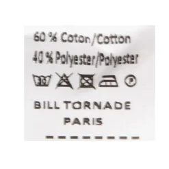 Chemise unie mc regular noire bill302 Homme BILL TORNADE