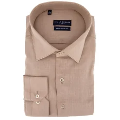 Chemise unie regular fit coton aspect lin Homme BILL TORNADE