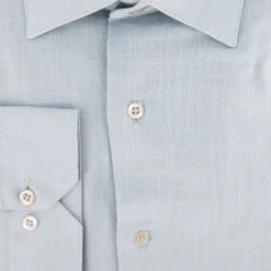 Chemise unie regular fit coton aspect lin Homme BILL TORNADE