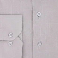 Chemise unie regular fit coton aspect lin Homme BILL TORNADE