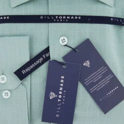 Chemise unie regular fit coton aspect lin Homme BILL TORNADE