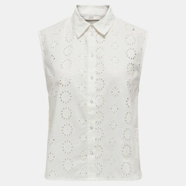Chemisette tallie broderie anglaise sans manches Femme JDY