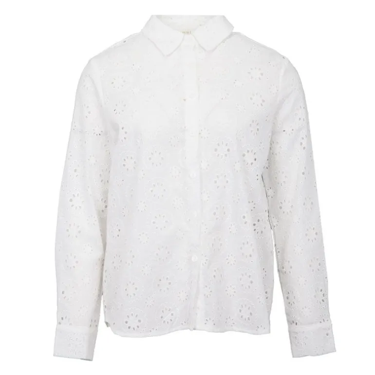 Chemisier broderie anglaise blanc clodia Femme LA PETITE ETOILE