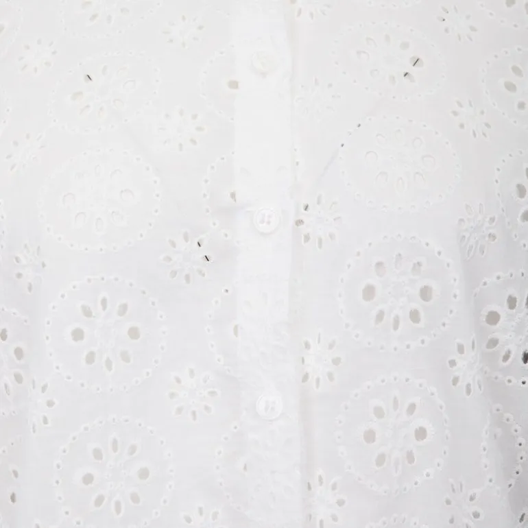 Chemisier broderie anglaise blanc clodia Femme LA PETITE ETOILE
